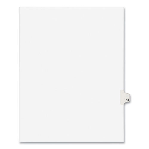 Avery® Preprinted Legal Exhibit Side Tab Index Dividers, Avery Style, 10-tab, 18, 11 X 8.5, White, 25-pack, (1018) freeshipping - TVN Wholesale