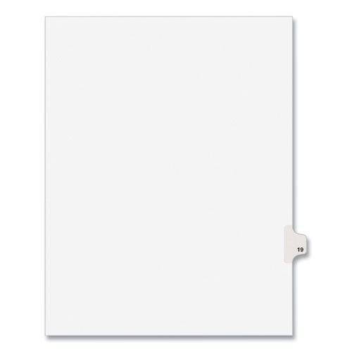 Avery® Preprinted Legal Exhibit Side Tab Index Dividers, Avery Style, 10-tab, 19, 11 X 8.5, White, 25-pack, (1019) freeshipping - TVN Wholesale