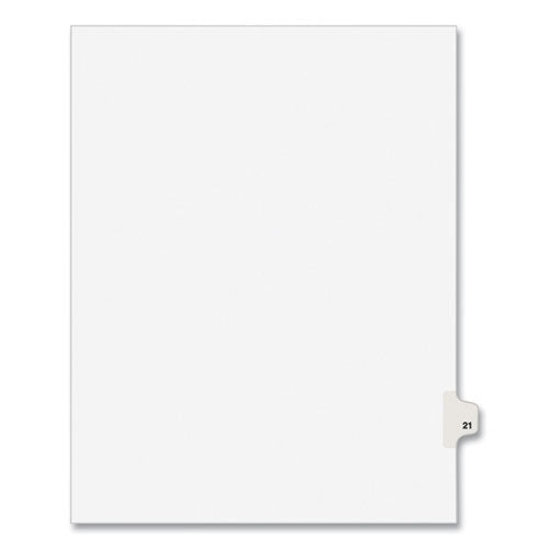 Avery® Preprinted Legal Exhibit Side Tab Index Dividers, Avery Style, 10-tab, 21, 11 X 8.5, White, 25-pack, (1021) freeshipping - TVN Wholesale