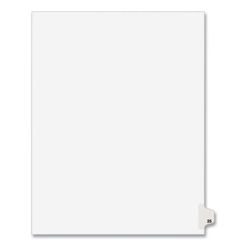 Avery® Preprinted Legal Exhibit Side Tab Index Dividers, Avery Style, 10-tab, 25, 11 X 8.5, White, 25-pack, (1025) freeshipping - TVN Wholesale