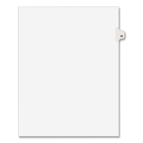 Avery® Preprinted Legal Exhibit Side Tab Index Dividers, Avery Style, 10-tab, 30, 11 X 8.5, White, 25-pack, (1030) freeshipping - TVN Wholesale