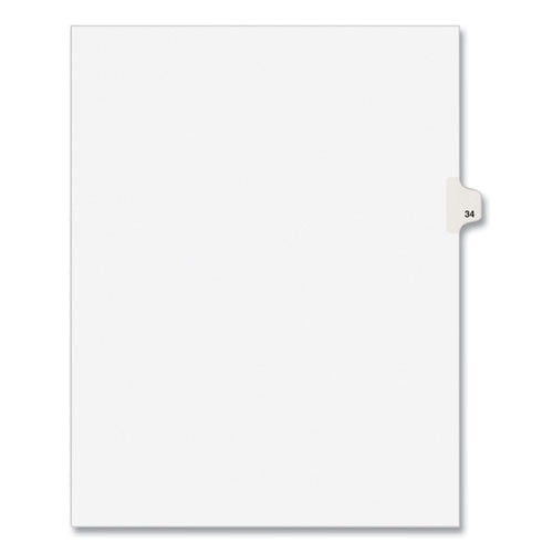 Avery® Preprinted Legal Exhibit Side Tab Index Dividers, Avery Style, 10-tab, 34, 11 X 8.5, White, 25-pack, (1034) freeshipping - TVN Wholesale
