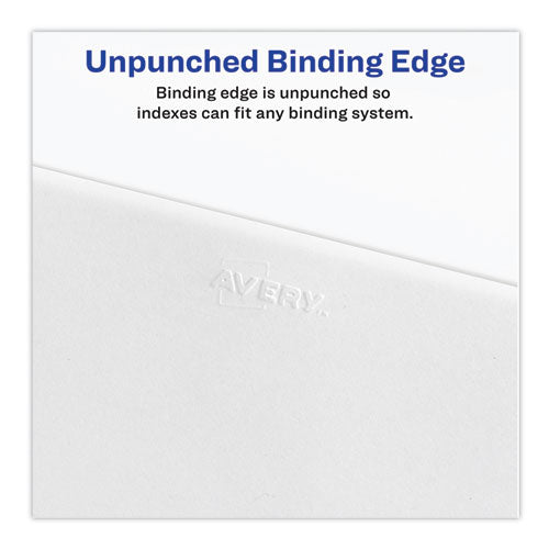 Avery® Preprinted Legal Exhibit Side Tab Index Dividers, Avery Style, 10-tab, 34, 11 X 8.5, White, 25-pack, (1034) freeshipping - TVN Wholesale