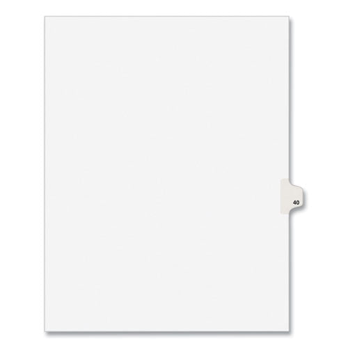 Avery® Preprinted Legal Exhibit Side Tab Index Dividers, Avery Style, 10-tab, 40, 11 X 8.5, White, 25-pack, (1040) freeshipping - TVN Wholesale