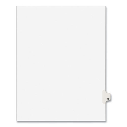 Avery® Preprinted Legal Exhibit Side Tab Index Dividers, Avery Style, 10-tab, 46, 11 X 8.5, White, 25-pack, (1046) freeshipping - TVN Wholesale