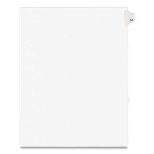 Avery® Preprinted Legal Exhibit Side Tab Index Dividers, Avery Style, 10-tab, 51, 11 X 8.5, White, 25-pack, (1051) freeshipping - TVN Wholesale