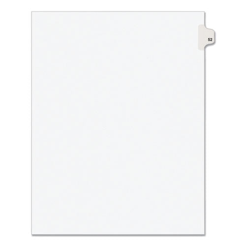 Avery® Preprinted Legal Exhibit Side Tab Index Dividers, Avery Style, 10-tab, 52, 11 X 8.5, White, 25-pack, (1052) freeshipping - TVN Wholesale
