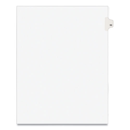 Avery® Preprinted Legal Exhibit Side Tab Index Dividers, Avery Style, 10-tab, 53, 11 X 8.5, White, 25-pack, (1053) freeshipping - TVN Wholesale