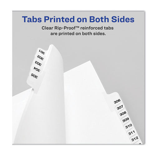 Avery® Preprinted Legal Exhibit Side Tab Index Dividers, Avery Style, 10-tab, 54, 11 X 8.5, White, 25-pack, (1054) freeshipping - TVN Wholesale