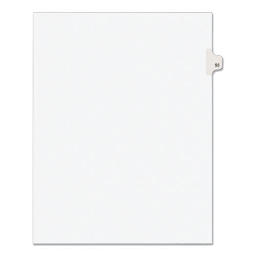 Avery® Preprinted Legal Exhibit Side Tab Index Dividers, Avery Style, 10-tab, 55, 11 X 8.5, White, 25-pack, (1055) freeshipping - TVN Wholesale