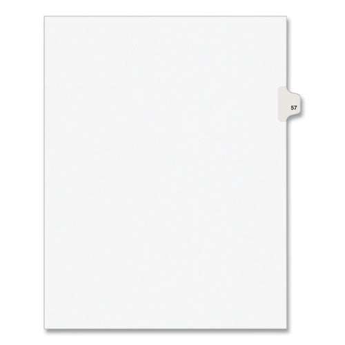 Avery® Preprinted Legal Exhibit Side Tab Index Dividers, Avery Style, 10-tab, 57, 11 X 8.5, White, 25-pack, (1057) freeshipping - TVN Wholesale