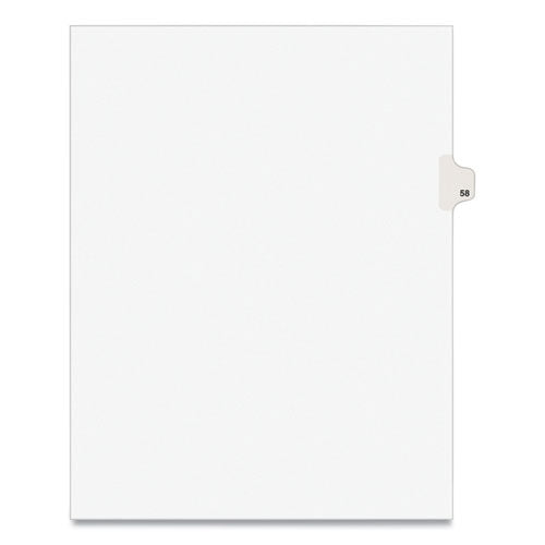 Avery® Preprinted Legal Exhibit Side Tab Index Dividers, Avery Style, 10-tab, 58, 11 X 8.5, White, 25-pack, (1058) freeshipping - TVN Wholesale