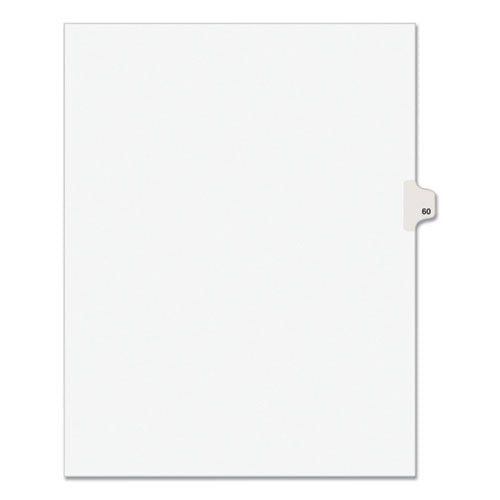 Avery® Preprinted Legal Exhibit Side Tab Index Dividers, Avery Style, 10-tab, 60, 11 X 8.5, White, 25-pack, (1060) freeshipping - TVN Wholesale