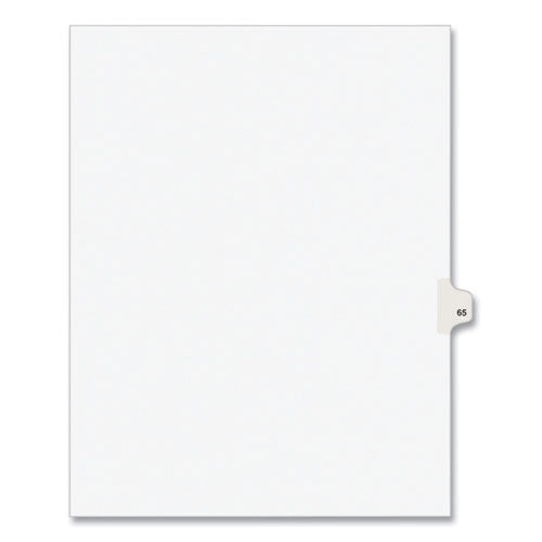 Avery® Preprinted Legal Exhibit Side Tab Index Dividers, Avery Style, 10-tab, 65, 11 X 8.5, White, 25-pack, (1065) freeshipping - TVN Wholesale