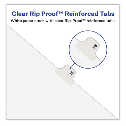 Avery® Preprinted Legal Exhibit Side Tab Index Dividers, Avery Style, 10-tab, 69, 11 X 8.5, White, 25-pack, (1069) freeshipping - TVN Wholesale