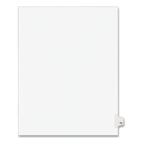 Avery® Preprinted Legal Exhibit Side Tab Index Dividers, Avery Style, 10-tab, 74, 11 X 8.5, White, 25-pack, (1074) freeshipping - TVN Wholesale