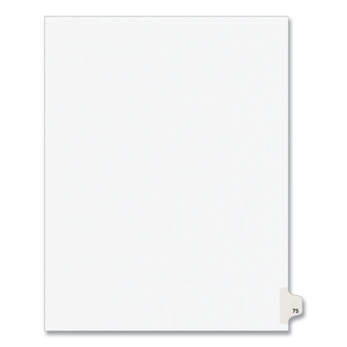 Avery® Preprinted Legal Exhibit Side Tab Index Dividers, Avery Style, 10-tab, 75, 11 X 8.5, White, 25-pack, (1075) freeshipping - TVN Wholesale