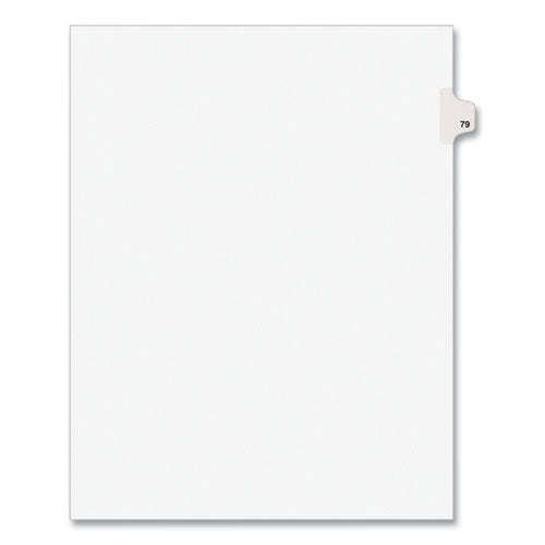 Avery® Preprinted Legal Exhibit Side Tab Index Dividers, Avery Style, 10-tab, 79, 11 X 8.5, White, 25-pack, (1079) freeshipping - TVN Wholesale