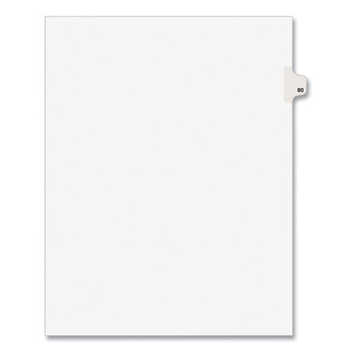 Avery® Preprinted Legal Exhibit Side Tab Index Dividers, Avery Style, 10-tab, 80, 11 X 8.5, White, 25-pack, (1080) freeshipping - TVN Wholesale