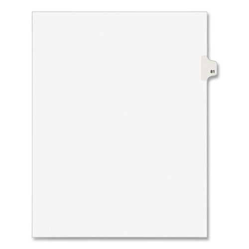 Avery® Preprinted Legal Exhibit Side Tab Index Dividers, Avery Style, 10-tab, 81, 11 X 8.5, White, 25-pack, (1081) freeshipping - TVN Wholesale