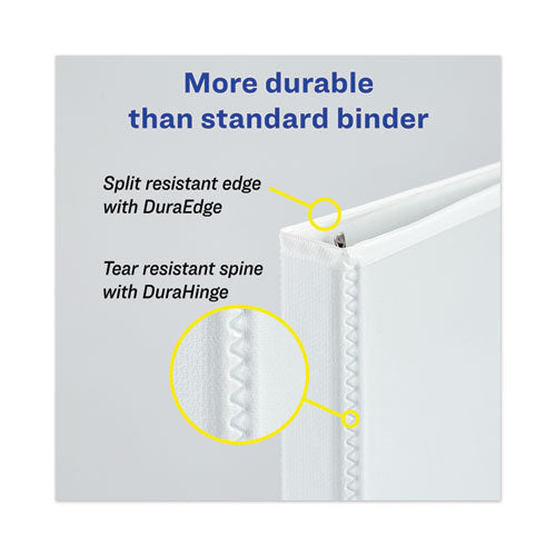 Avery® Heavy-duty View Binder With Durahinge, One Touch Ezd Rings-extra-wide Cover, 3 Ring, 1.5" Capacity, 11 X 8.5, White, (1319) freeshipping - TVN Wholesale