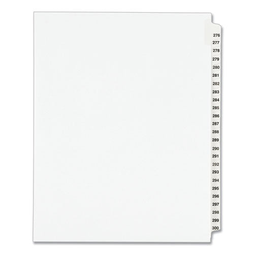 Avery® Preprinted Legal Exhibit Side Tab Index Dividers, Avery Style, 25-tab, 276 To 300, 11 X 8.5, White, 1 Set, (1341) freeshipping - TVN Wholesale