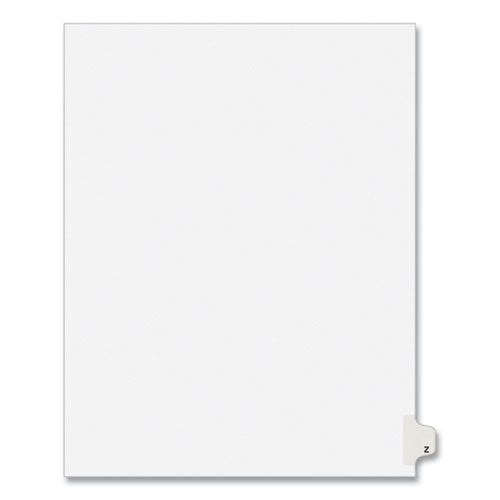 Avery® Preprinted Legal Exhibit Side Tab Index Dividers, Avery Style, 26-tab, Z, 11 X 8.5, White, 25-pack, (1426) freeshipping - TVN Wholesale