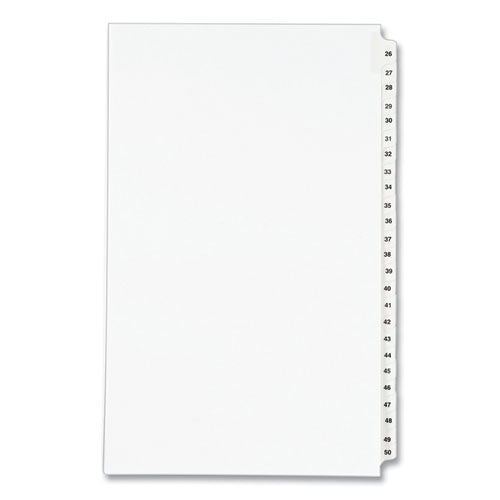 Avery® Preprinted Legal Exhibit Side Tab Index Dividers, Avery Style, 25-tab, 26 To 50, 14 X 8.5, White, 1 Set, (1431) freeshipping - TVN Wholesale