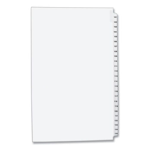 Avery® Preprinted Legal Exhibit Side Tab Index Dividers, Avery Style, 25-tab, 101 To 125, 14 X 8.5, White, 1 Set freeshipping - TVN Wholesale