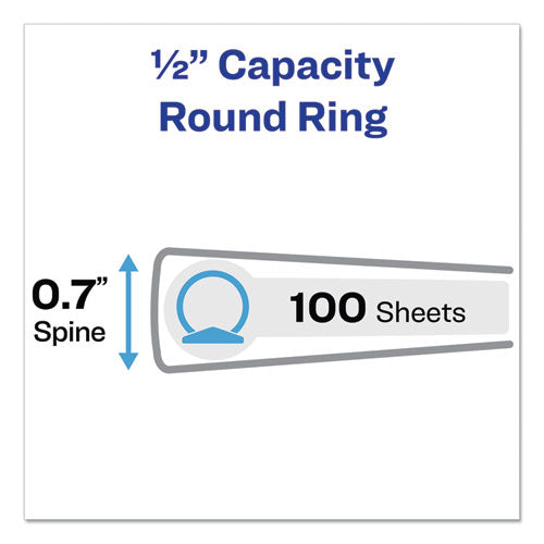 Avery® Economy Non-view Binder With Round Rings, 3 Rings, 0.5" Capacity, 11 X 8.5, Black, (3201) freeshipping - TVN Wholesale