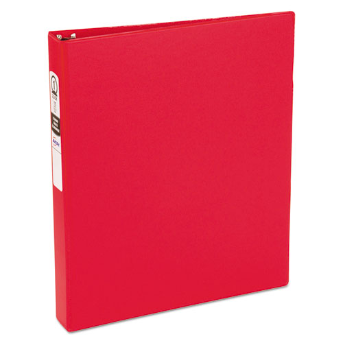 Avery® Economy Non-view Binder With Round Rings, 3 Rings, 1" Capacity, 11 X 8.5, Red, (3310) freeshipping - TVN Wholesale