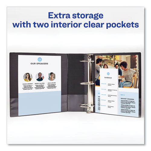 Avery® Economy Non-view Binder With Round Rings, 3 Rings, 3" Capacity, 11 X 8.5, Blue, (3601) freeshipping - TVN Wholesale