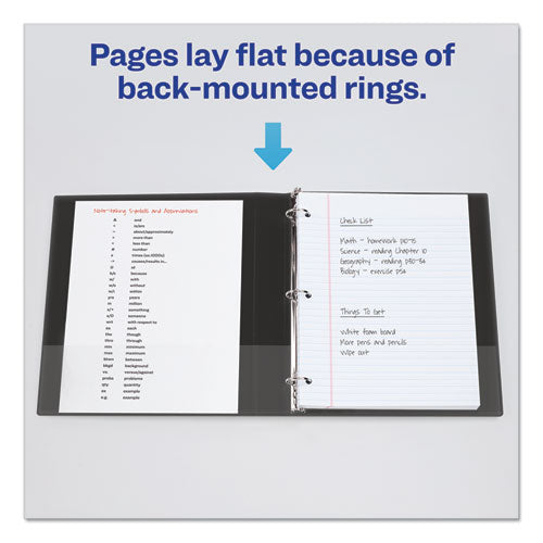 Avery® Economy Non-view Binder With Round Rings, 3 Rings, 1" Capacity, 11 X 8.5, Black, (4301) freeshipping - TVN Wholesale