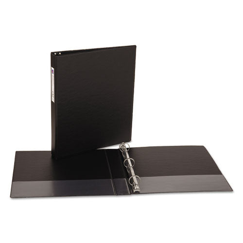 Avery® Economy Non-view Binder With Round Rings, 3 Rings, 1" Capacity, 11 X 8.5, Black, (4301) freeshipping - TVN Wholesale