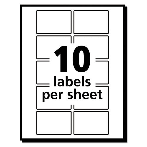 Avery® Removable Multi-use Labels, Inkjet-laser Printers, 1 X 1.5, White, 10-sheet, 50 Sheets-pack, (5434) freeshipping - TVN Wholesale