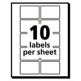 Avery® Removable Multi-use Labels, Inkjet-laser Printers, 1 X 1.5, White, 10-sheet, 50 Sheets-pack, (5434) freeshipping - TVN Wholesale
