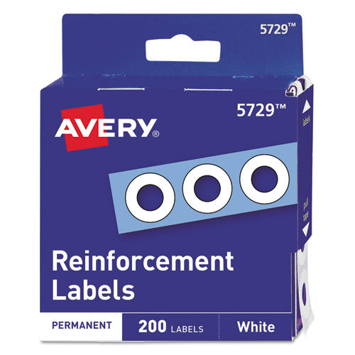 Avery® Dispenser Pack Hole Reinforcements, 1-4" Dia, Clear, 200-pack, (5721) freeshipping - TVN Wholesale