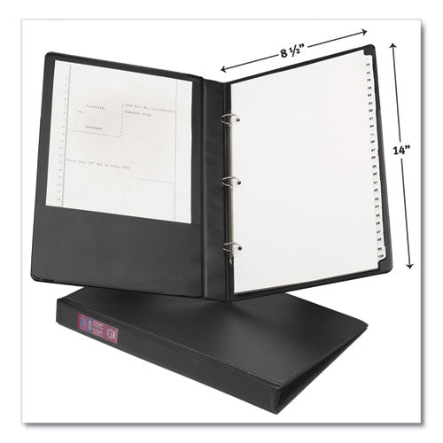 Avery® Legal Durable Non-view Binder With Round Rings, 3 Rings, 1" Capacity, 14 X 8.5, Black, (6400) freeshipping - TVN Wholesale