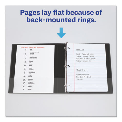Avery® Legal Durable Non-view Binder With Round Rings, 3 Rings, 1" Capacity, 14 X 8.5, Black, (6400) freeshipping - TVN Wholesale