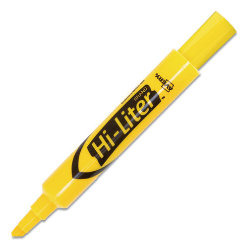 Avery® Hi-liter Desk-style Highlighters, Yellow Ink, Chisel Tip, Yellow-black Barrel, Dozen freeshipping - TVN Wholesale