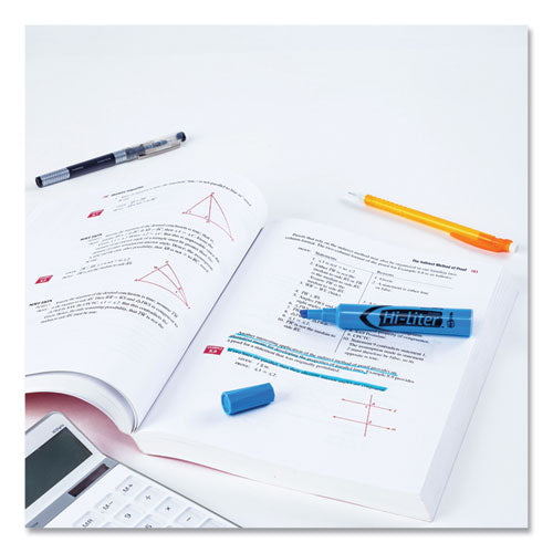Avery® Hi-liter Desk-style Highlighters, Light Blue Ink, Chisel Tip, Light Blue-black Barrel, Dozen freeshipping - TVN Wholesale