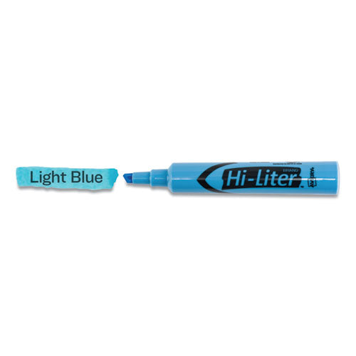 Avery® Hi-liter Desk-style Highlighters, Light Blue Ink, Chisel Tip, Light Blue-black Barrel, Dozen freeshipping - TVN Wholesale