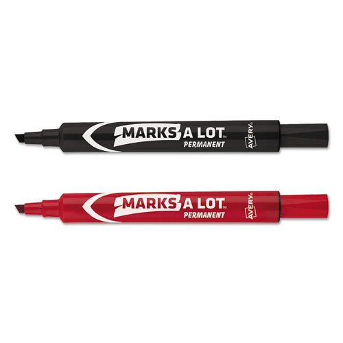 Avery® Marks A Lot Regular Desk-style Permanent Marker, Broad Chisel Tip, Blue, Dozen (7886) freeshipping - TVN Wholesale