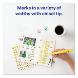 Avery® Marks A Lot Large Desk-style Permanent Marker, Broad Chisel Tip, Yellow, Dozen (8882) freeshipping - TVN Wholesale