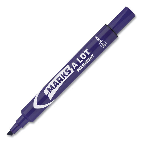 Avery® Marks A Lot Large Desk-style Permanent Marker, Broad Chisel Tip, Purple, Dozen (8884) freeshipping - TVN Wholesale
