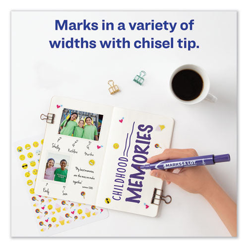 Avery® Marks A Lot Large Desk-style Permanent Marker, Broad Chisel Tip, Purple, Dozen (8884) freeshipping - TVN Wholesale