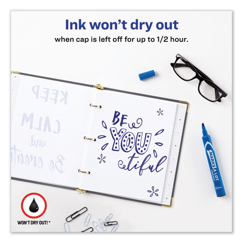 Avery® Marks A Lot Large Desk-style Permanent Marker, Broad Chisel Tip, Blue, Dozen (8886) freeshipping - TVN Wholesale
