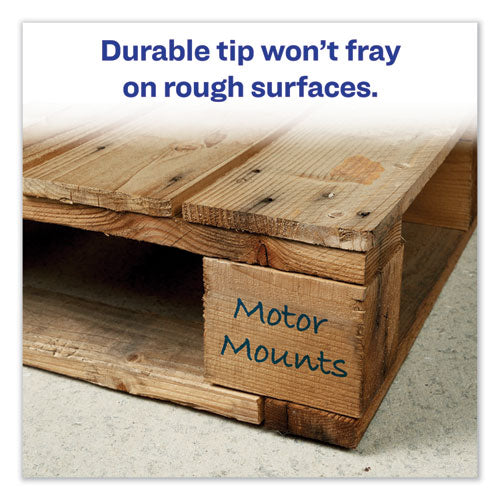 Avery® Marks A Lot Large Desk-style Permanent Marker, Broad Chisel Tip, Blue, Dozen (8886) freeshipping - TVN Wholesale