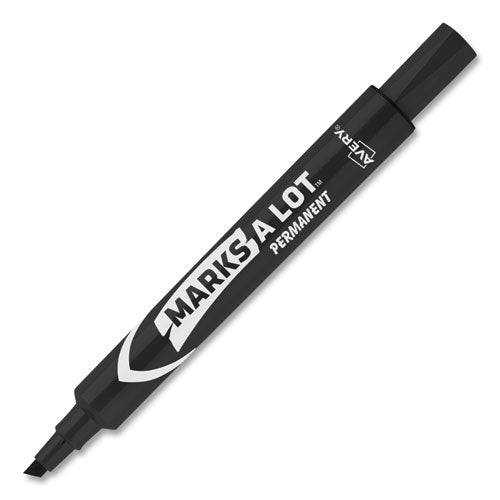Avery® Marks A Lot Large Desk-style Permanent Marker, Broad Chisel Tip, Black, Dozen (8888) freeshipping - TVN Wholesale