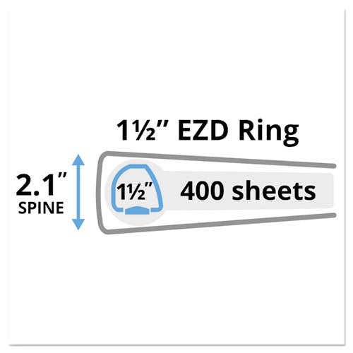 Avery® Durable View Binder With Durahinge And Ezd Rings, 3 Rings, 1.5" Capacity, 11 X 8.5, White, (9401) freeshipping - TVN Wholesale